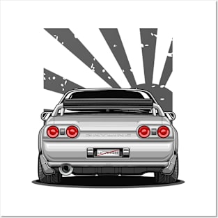 Monster Skyline GT-R R32 (Crystal White) Posters and Art